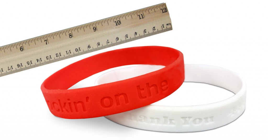 Rubber Bracelet Size Chart From Wristband Bros